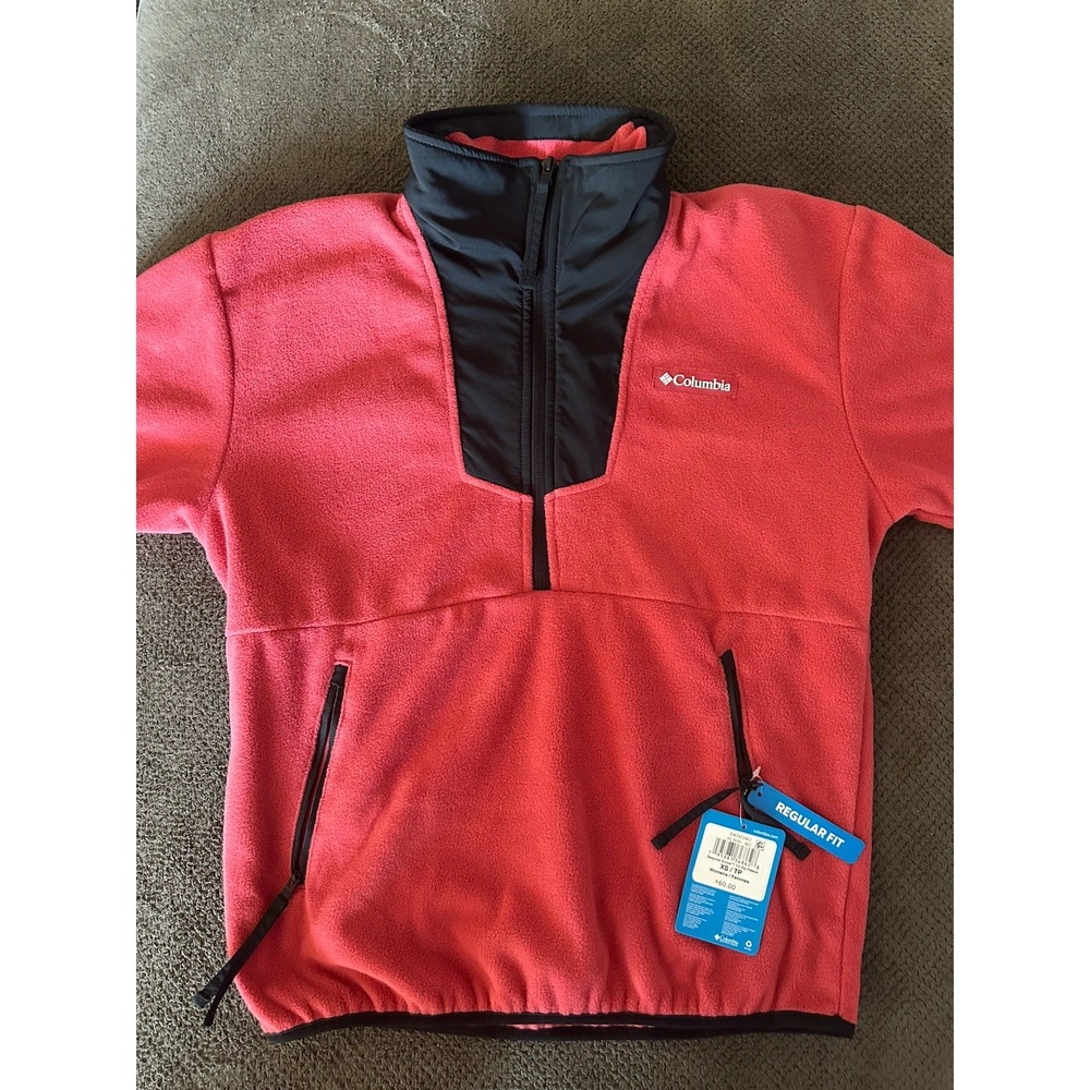 Columbia Women's Sequoia Grove Half Zip Fleece Jacket XS-Salmon or Lite Red NWT